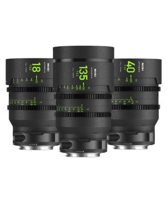 ATHENA PRIME Cine Add-On 3-Lens Kit with 40mm T1.9, 18mm, 135mm T2.2 Lens, Includes Filter Holder, Canon RF