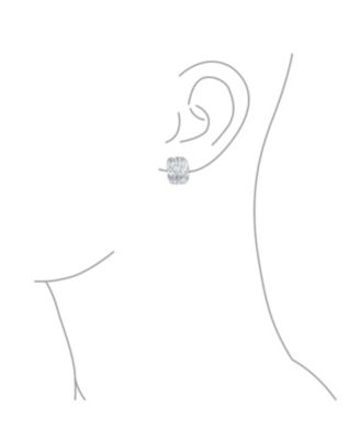 Set of 2 Criss Cross Basket Weave Clip-On Earrings Matte Silver Gold Plated