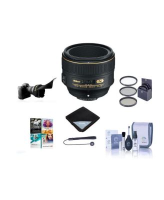 58mm f/1.4G AF-S NIKKOR Lens, Bundle with ProOptic 72mm Filter Kit, Cleaning Kit, Lens Wrap, Cap Tether, Flex Lens Shade, PC Software Kit