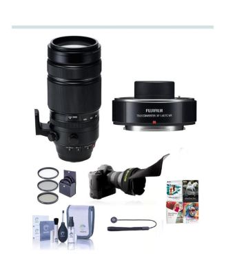 XF 100-400mm f/4.5-5.6 R LM OIS WR Lens, Bundle with XF1.4X TC WR Teleconverter, 77mm Filter Kit and Photo Video Art Suite PC Software Kit