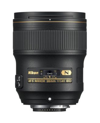 Nikon 28mm f/1.4E AF-S NIKKOR Lens - Bundle with  Hoya NXT Plus 77mm 10-Layer HMC UV Filter, Hoya   77mm NXT Circular Polarizer Filter, Cleaning