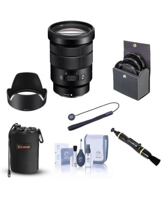 E PZ 18-105mm f/4.0 G OSS Lens for Sony E, Bundle with ProOptic 72mm Filter Kit, Lens Pouch, Lens Cleaner, Cleaning Kit, Lens Cap Tether