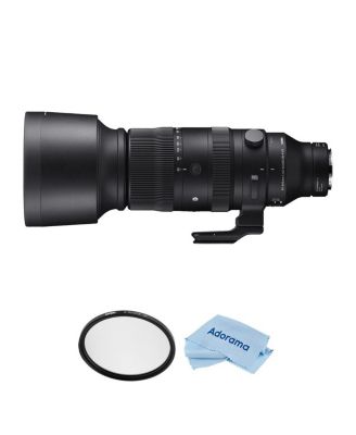60-600mm f/4.5-6.3 DG DN OS Sports Lens for L Mount Bundle with 105mm UV Filter, Microfiber Cleaning Cloth