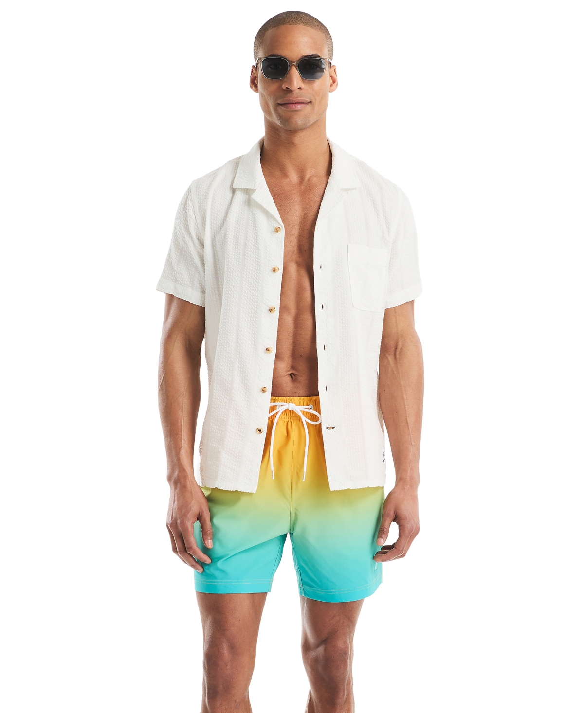 Nautica Beach Boys X  Men's Quick-dry Gradient Swim Trunks In Multi