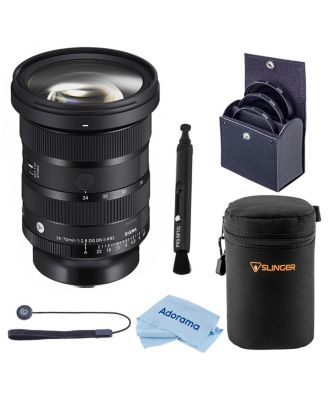 24-70mm f/2.8 DG DN II Art Lens for L Mount, Bundle with Lens Case and 82mm Filter Kit