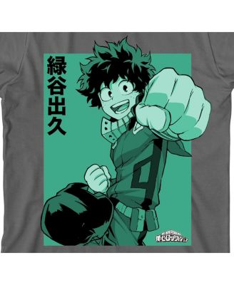 Boys Deku Punch Charcoal T-shirt-XL