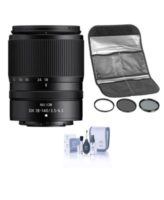 NIKKOR Z DX 18-140mm f/3.5-6.3 VR Lens, Bundle with Hoya 62mm Digital Filter Kit II, Cleaning Kit