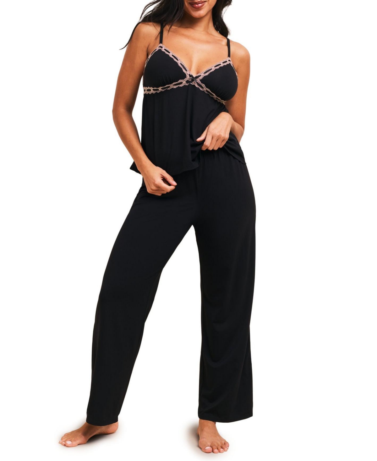 Women's Eloisa Tank Top & Pants Pajama Set - Light blue