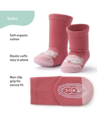 Baby Girls 12pk Cotton Socks, Blush/Mauve