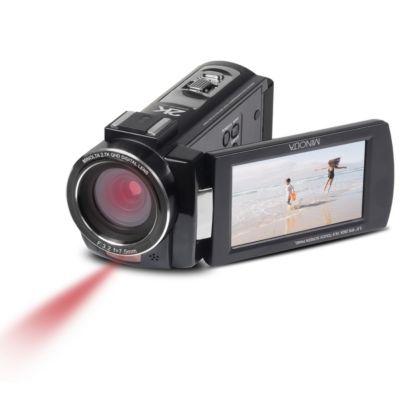 MN2K10NV 2K Ultra HD Camcorder with 3" Touchscreen and Infrared Night Vision, Black