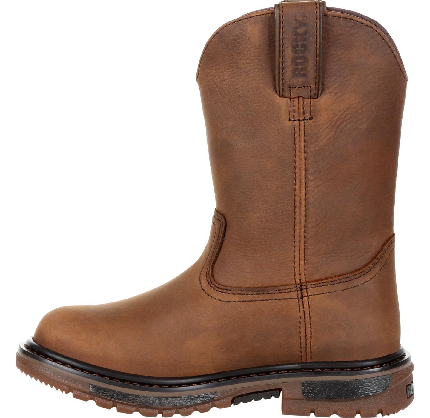 Ботинки ROCKY Original Ride FLX Waterproof Western Boot для мальчиков, цвет: Коричневый — фото 8