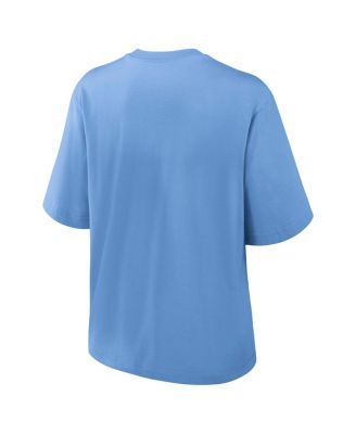 Women's Light Blue Milwaukee Brewers City Connect Logo Boxy T-Shirt