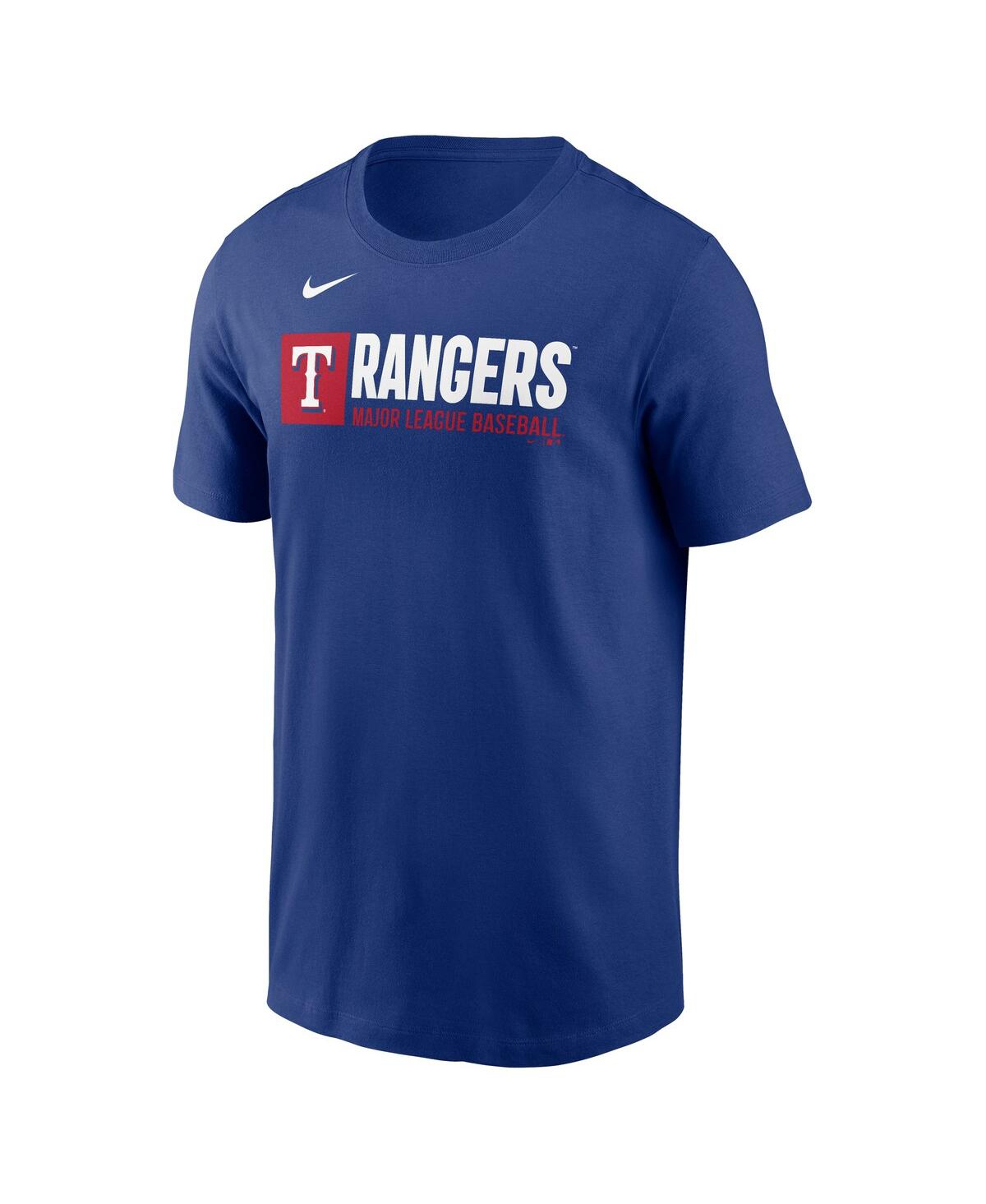 Nike Men's Royal Texas Rangers Team Block T-shirt In Blue