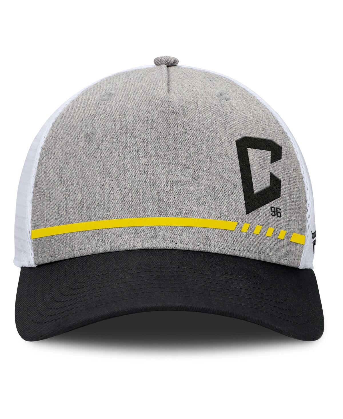 Fanatics Men's Heather Gray Columbus Crew Low Block Trucker Adjustable Hat In Heather Gray