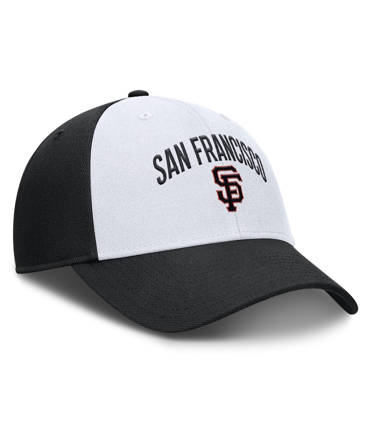 Nike Men's White/black San Francisco Giants Club Performance Adjustable Hat In White,black