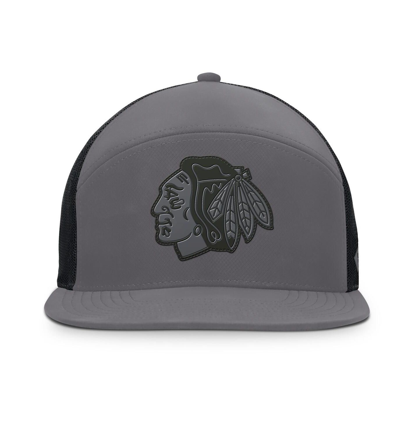 Мужская кепка Fanatics Charcoal Chicago Blackhawks Fairweather Adjustable Hat — фото 2