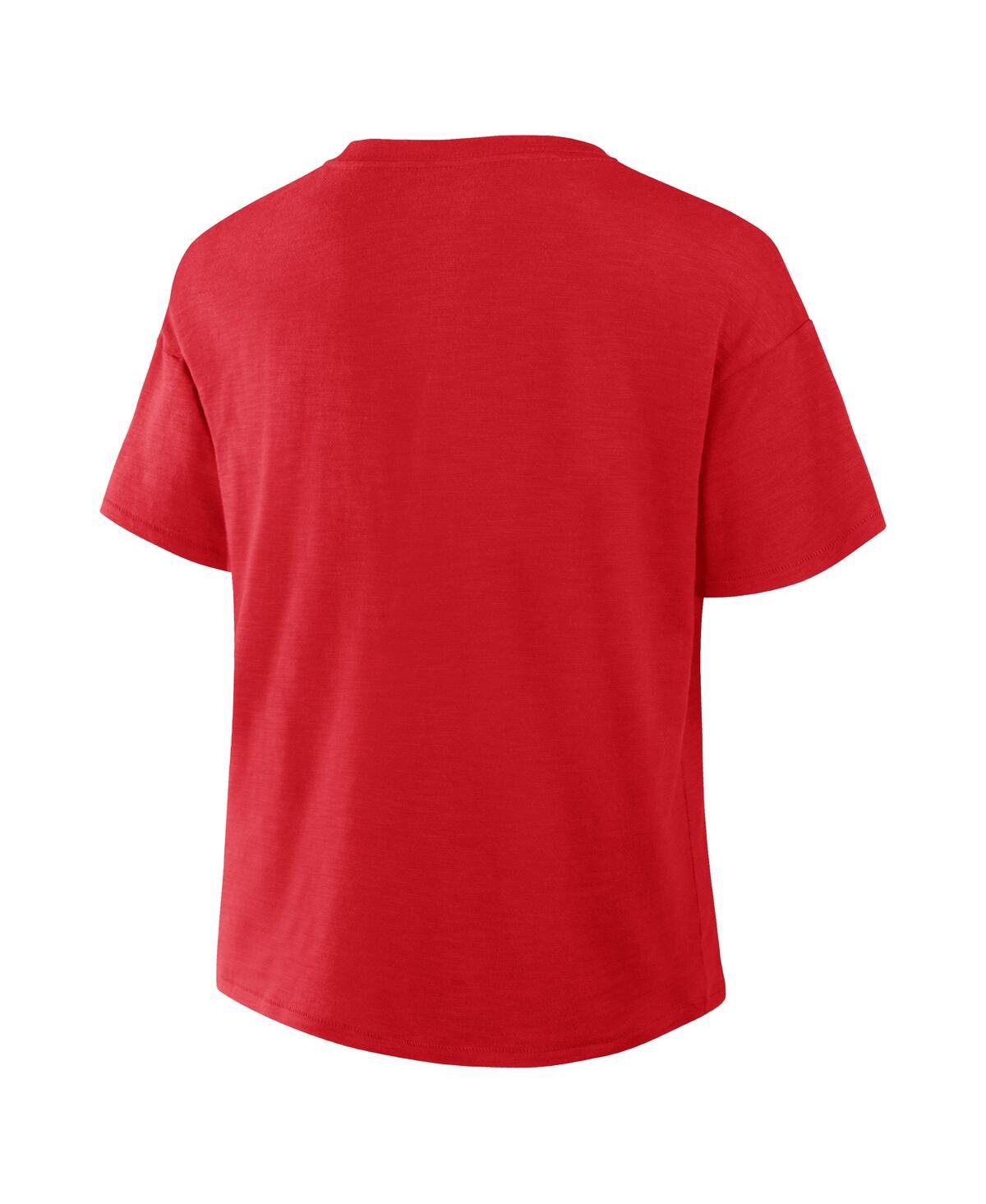 Fanatics Women's Red St. Louis Cardinals Fan Fave Stadium Slub Boxy T-shirt In Red