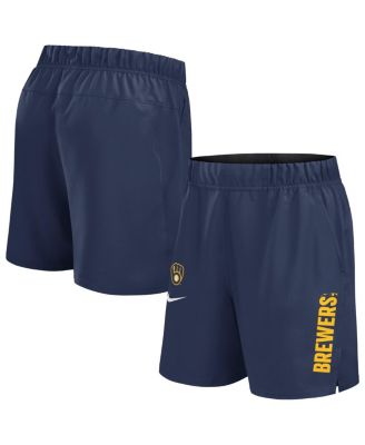 Nike - Men's Navy Milwaukee Brewers Woven Victory Performance Shorts