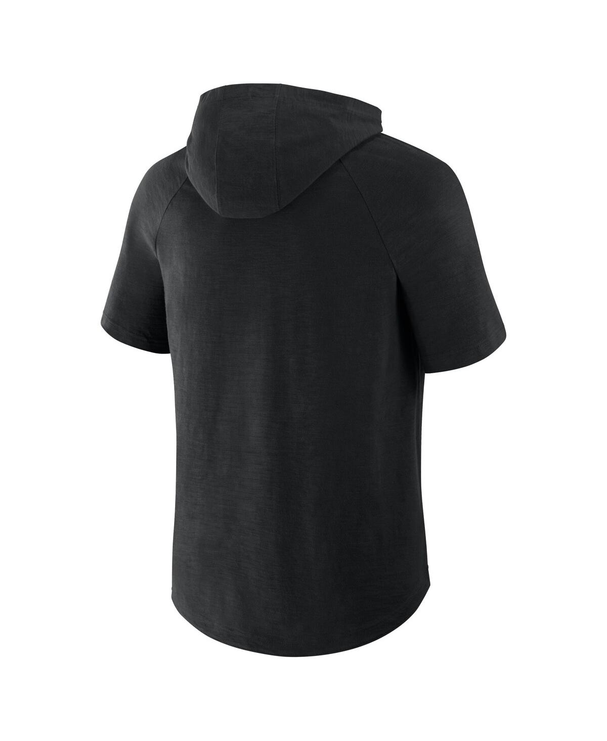 Fanatics Men's Black Pittsburgh Pirates Clubhouse Optimal Play Raglan Short Sleeve Pullover Hoodie In Black