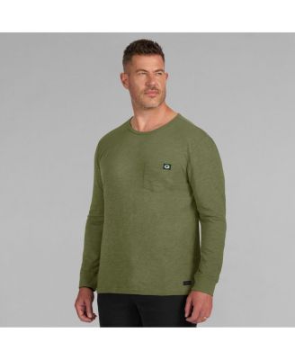 Men's Olive Green Bay Packers In-The-Pocket Long Sleeve T-Shirt