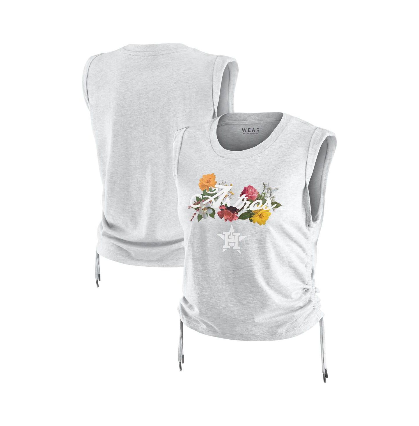 Женский топ WEAR by Erin Andrews Heather Gray Houston Astros Cinched — фото 1