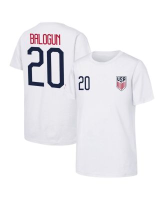 Outerstuff - Big Boys and Girls Folarin Balogun White USMNT Name Number T-Shirt