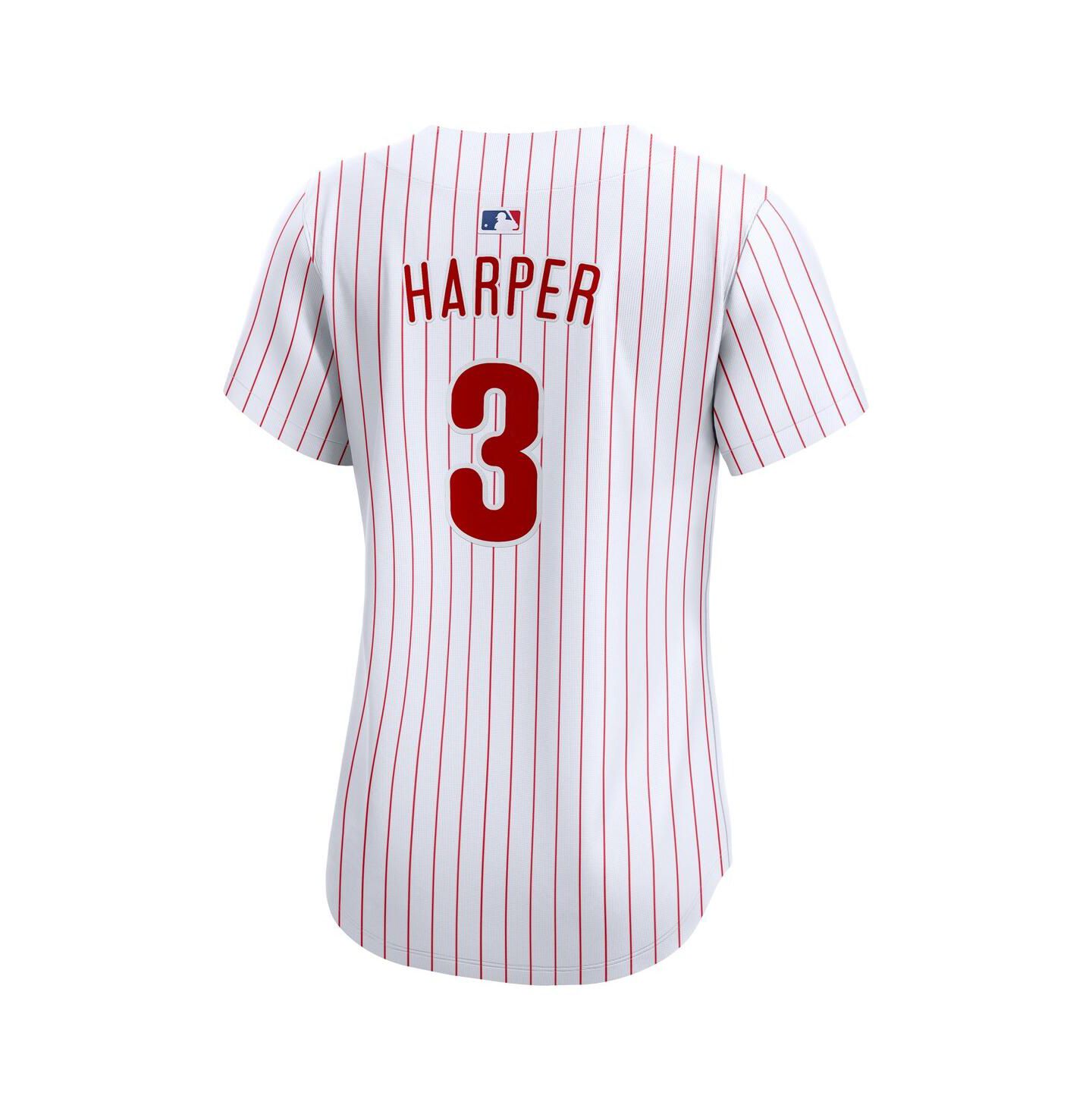 Женский топ Nike Bryce Harper White Philadelphia Phillies Home Limited Jersey — фото 3