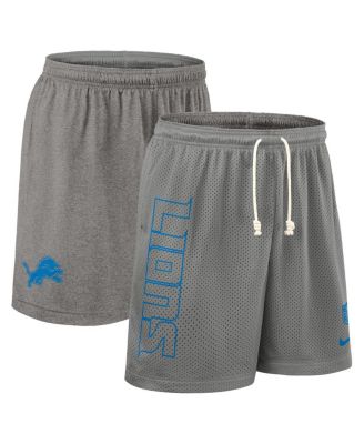 Nike - Men's Gray Detroit Lions Sideline Reversible Performance Shorts