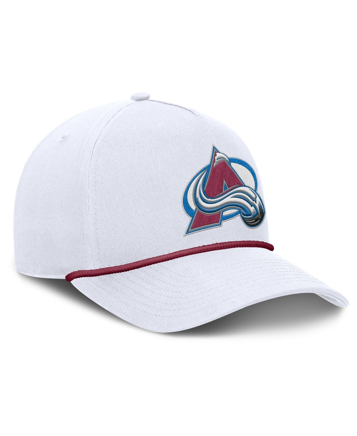 Fanatics Men's White Colorado Avalanche Rope A-frame Adjustable Hat In White