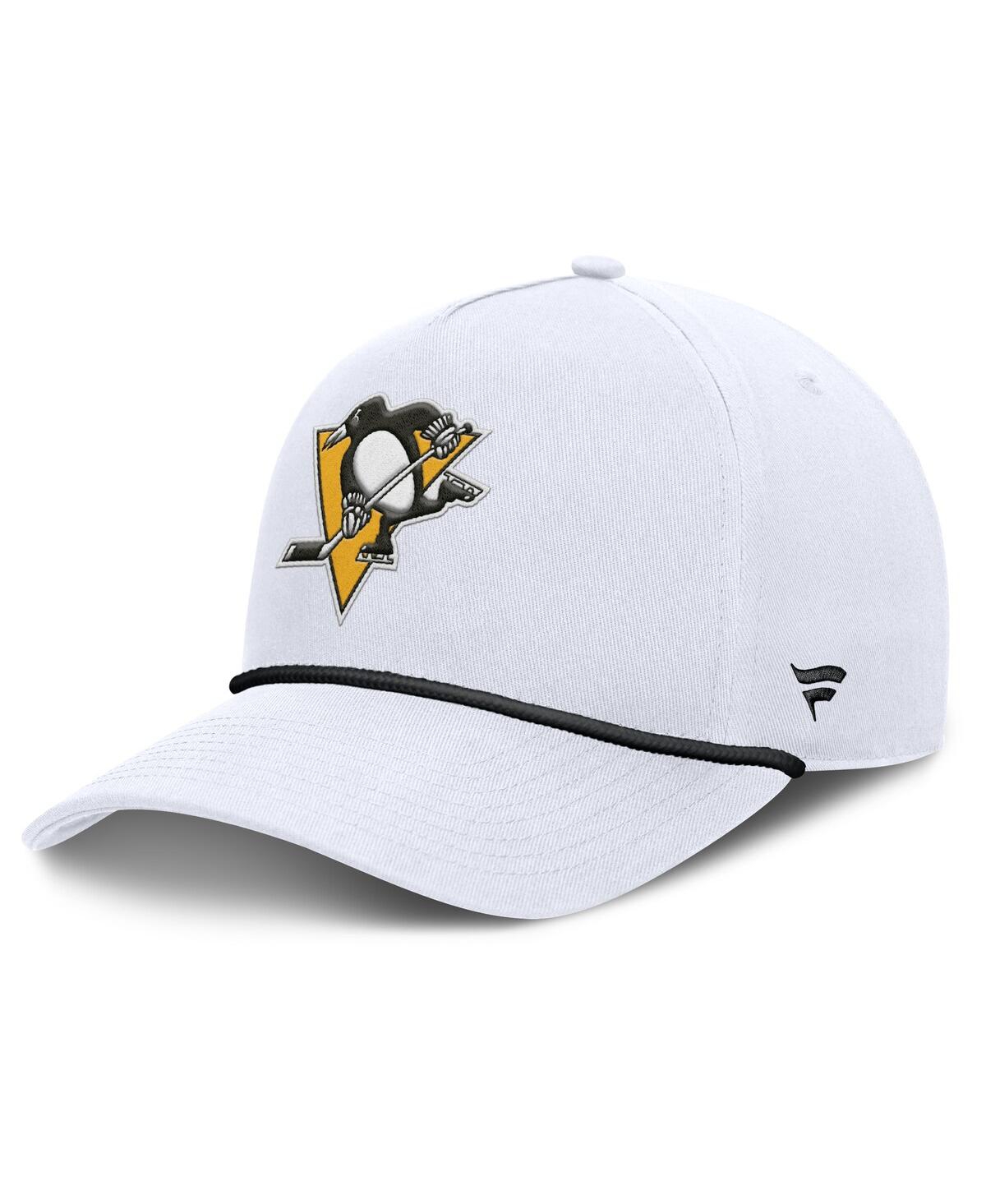 Fanatics Men's White Pittsburgh Penguins Rope A-frame Adjustable Hat In White