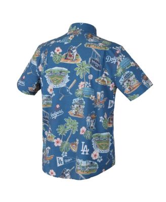 Men's&nbsp;Royal Los Angeles Dodgers Scenic Tri-Blend Performance Button-Up Shirt