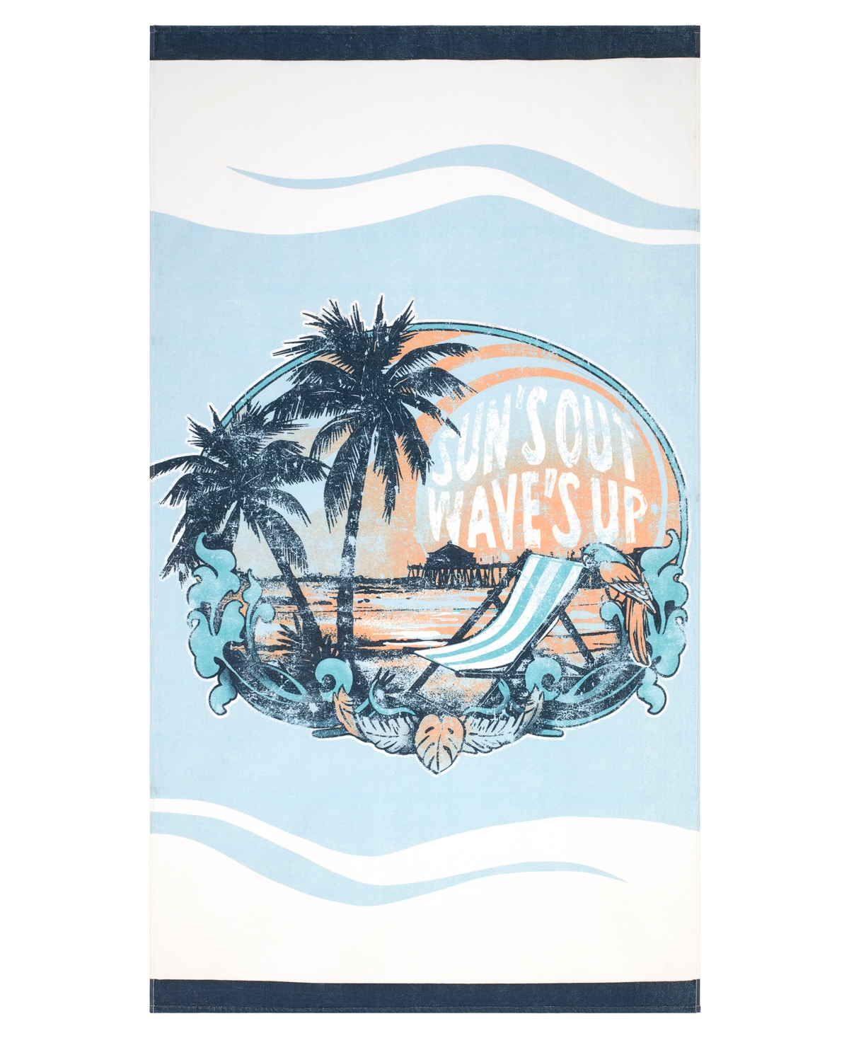 Izod Sun's Out Cotton Beach Towels, 70" X 40"