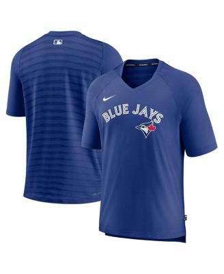 Nike - Men's Royal Toronto Blue Jays Authentic Collection Pregame Raglan Performance V-Neck T-Shirt