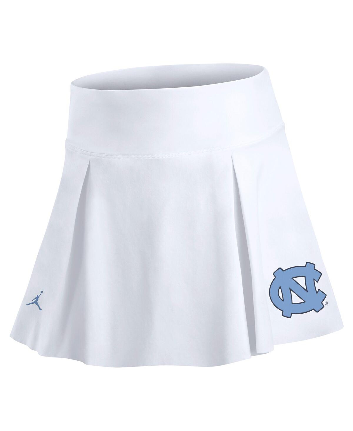 JORDAN WOMEN'S WHITE NORTH CAROLINA TAR HEELS TENNIS SKIRT WITH SHORTS 