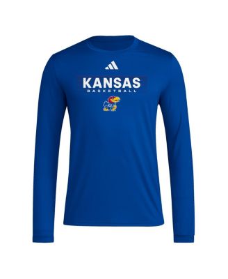 Men's&nbsp;Royal Kansas Jayhawks Locker On-Court In the Fade Long Sleeve T-Shirt