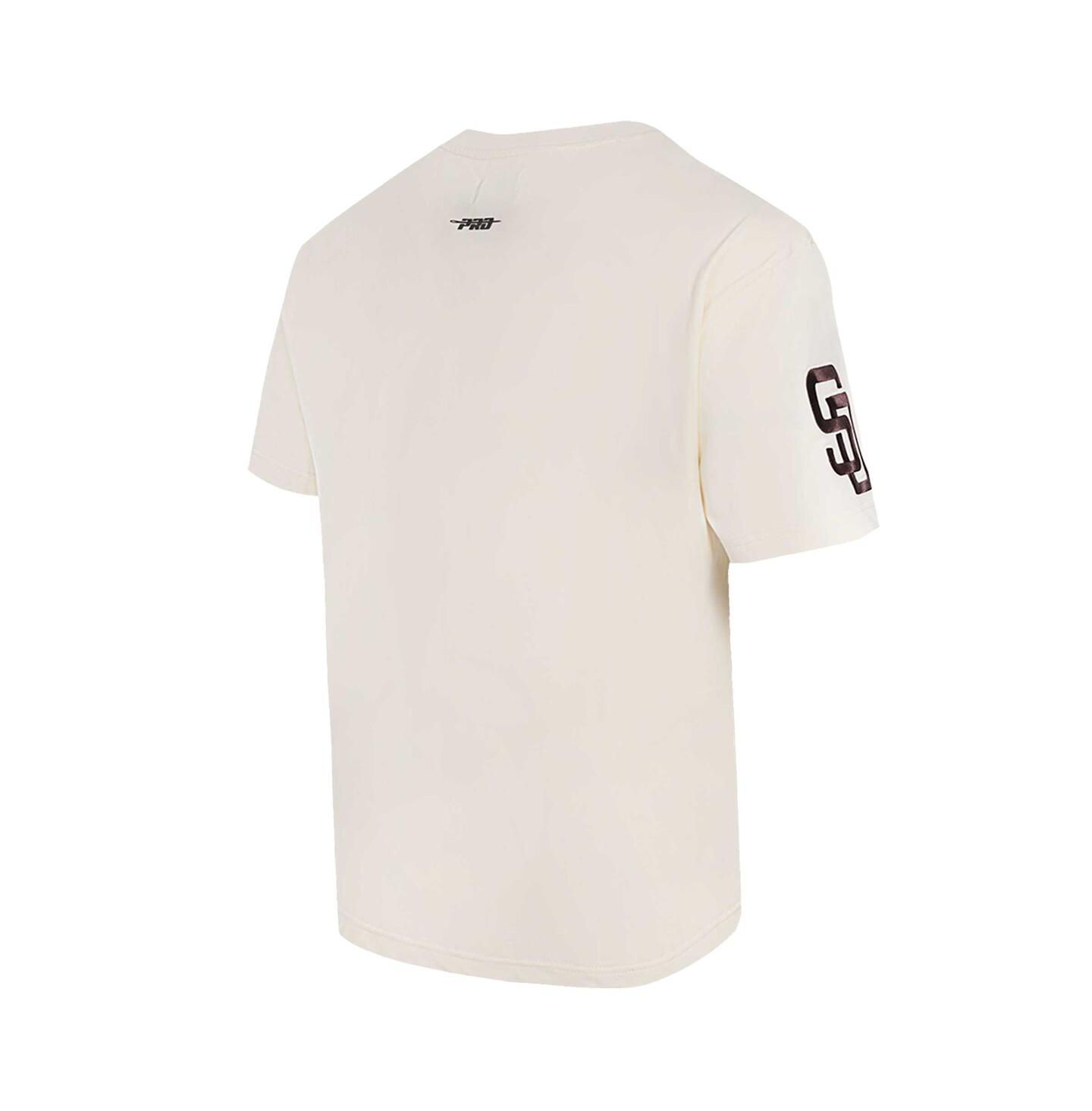 Мужская футболка Pro Standard Cream San Diego Padres Turn It Up Dropped Shoulder — фото 4