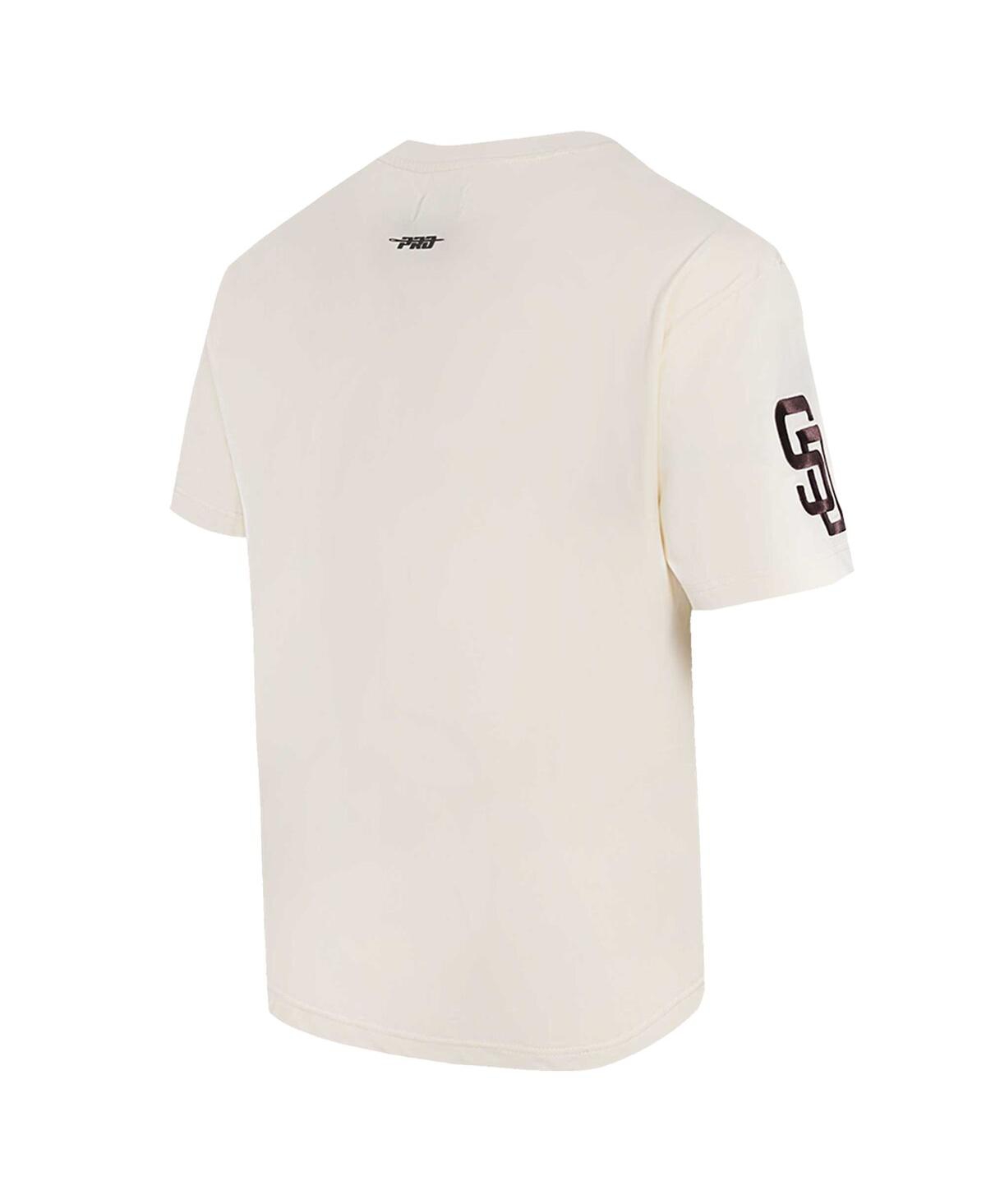PRO STANDARD MEN'S CREAM SAN DIEGO PADRES TURN IT UP DROPPED SHOULDER T-SHIRT 