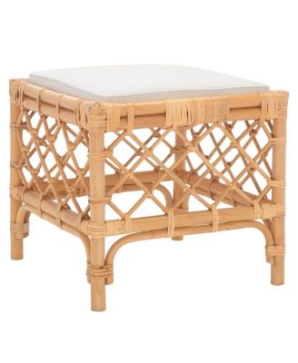 Larroux Rattan Ottoman W/ Cush
