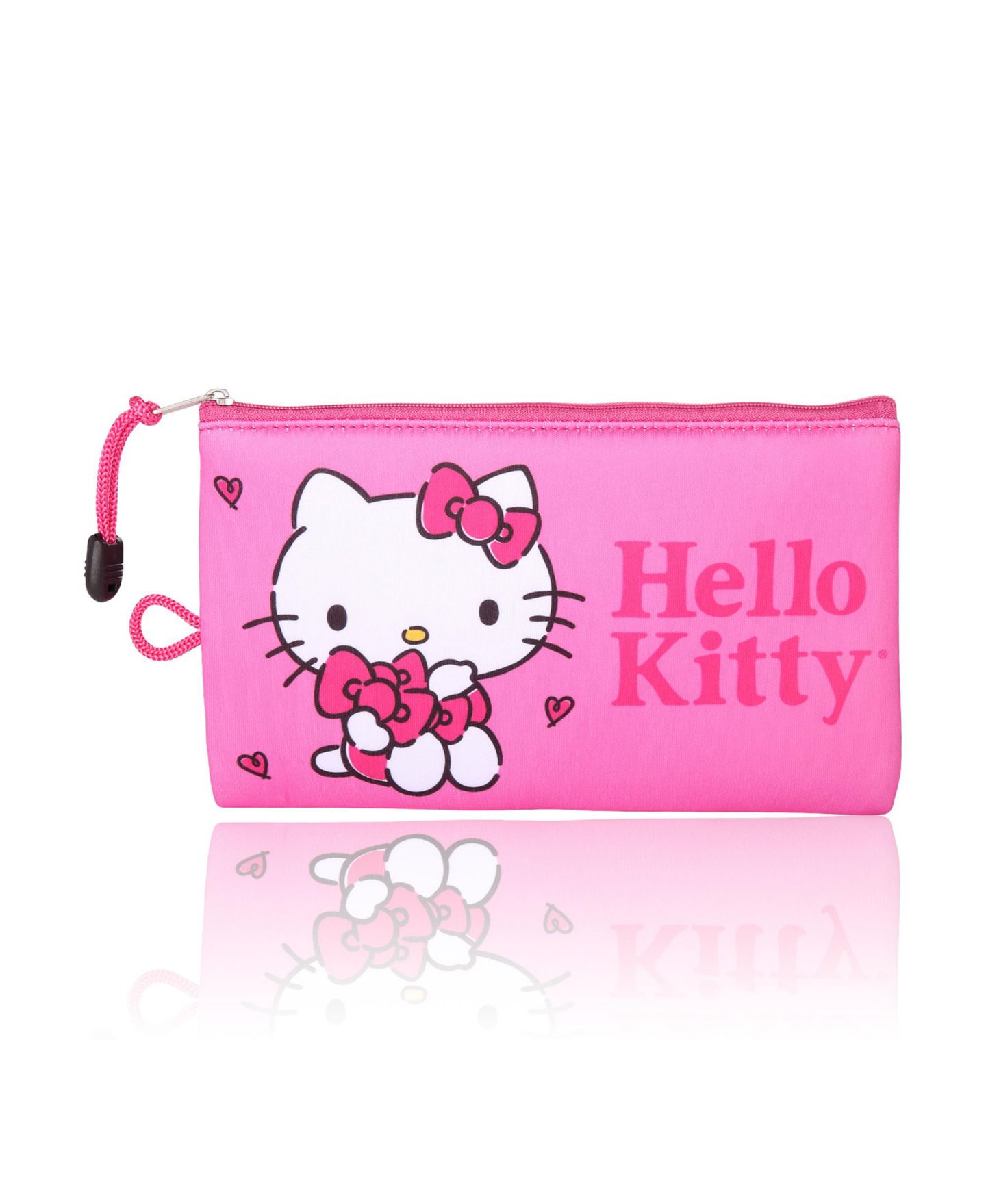 Сумка Hello Kitty Makeup Bag Official License, Pink Neoprene Zip Pouch for Travel, Sanrio Travel Gifts — фото 1