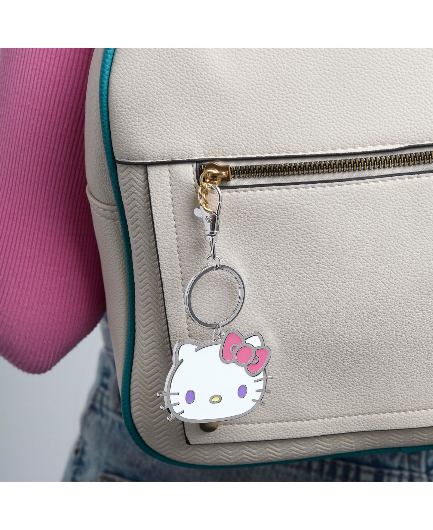 Брелок Hello Kitty Sally Rose Keychain Cute Official License, Enamel-Plated Fashion Sanrio Keychain with Lobster Clip Purse Charm — фото 5