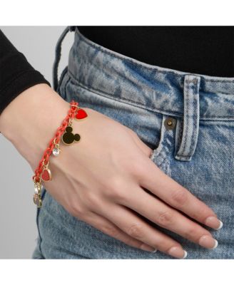 Minnie Mouse Charm Bracelet - Heart & Icon Design