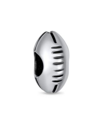 Set of 2 USA Rugby Sports & School Spirit Cheerleader Charm Bead Sterling Silver