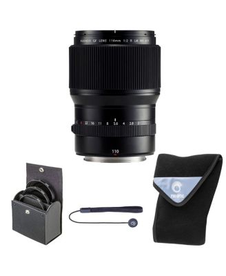 GF 110mm f/2 R WR LM Lens, Bundle with 77mm Digital Essentials Filter Kit and 19x19" Lens Wrap