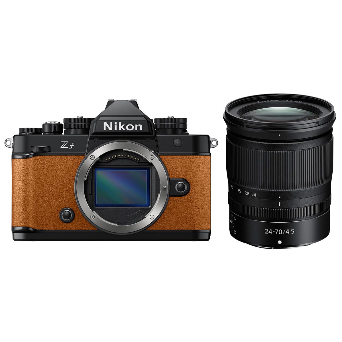 Nikon Z f Mirrorless Camera, Orange with Nikkor Z 24-70mm f/4 S Lens