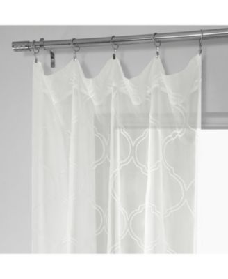Embroidered Geometric Sheer Curtain