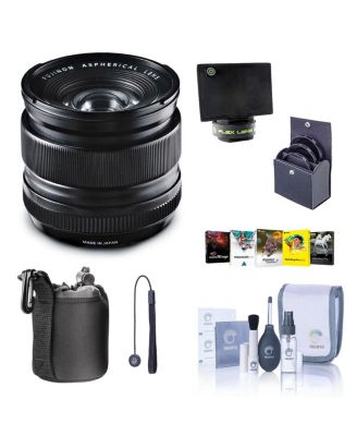 XF 14mm f/2.8 R Lens, Bundle with Flex Lens Shade, 58mm Filter Kit, Cleaning Kit, Lens Case, Lens Cap Tether, PC Software Kit