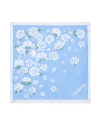 Steve Madden - Posies & Logo Print Square Scarf