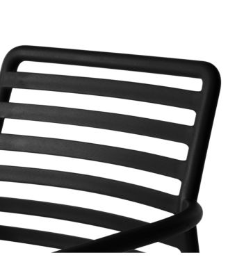 Outdoor Stackable Polypropylene Plastic Resin Dining Armchairs (Set of 4)