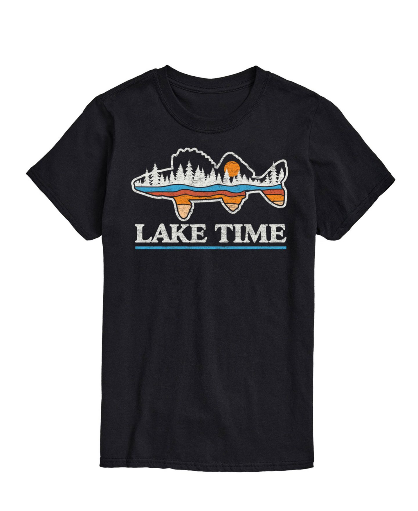 Мужская футболка AIRWAVES Lake Time Short Sleeve, цвет: Чёрный — фото 1