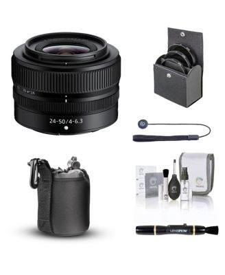 NIKKOR Z 24-50mm f/4-6.3 Lens, Bundle with Bower 52mm Video Filter Kit, Lens Pouch, Lens Cleaner, Cleaning Kit, Universal Lens Cap Tether